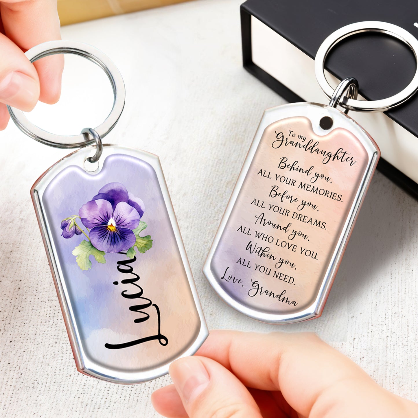 Inspirational Message With Pansy Flower Design
