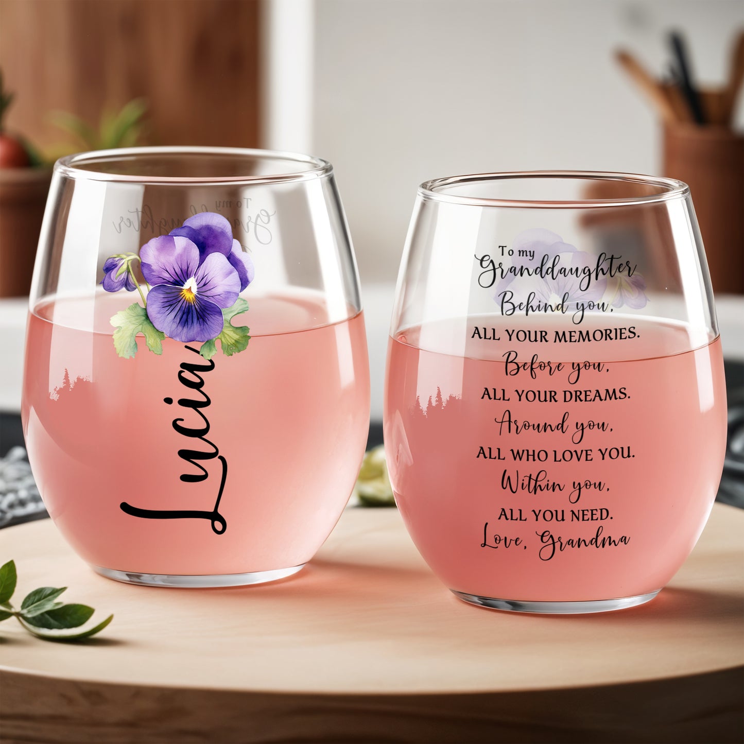 All Your Memories, All Your Dreams Personalized Wine Glass