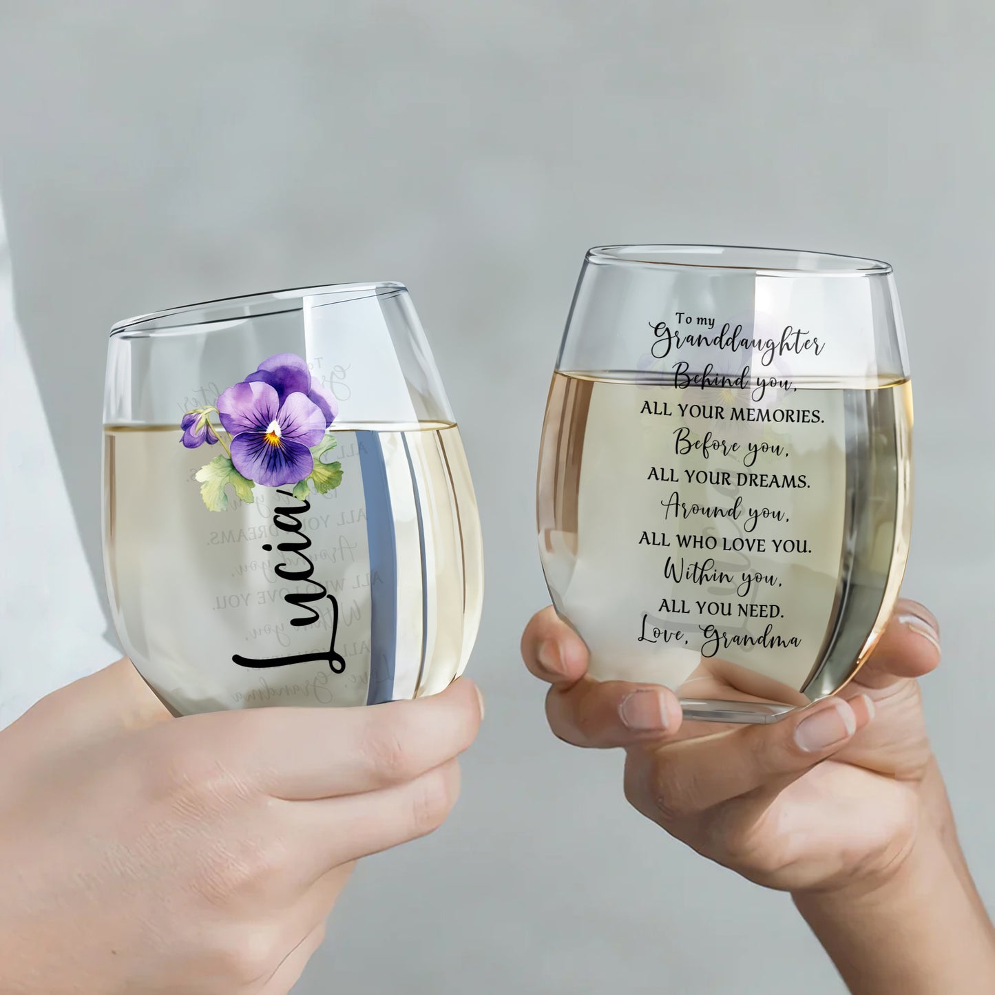 All Your Memories, All Your Dreams Personalized Wine Glass