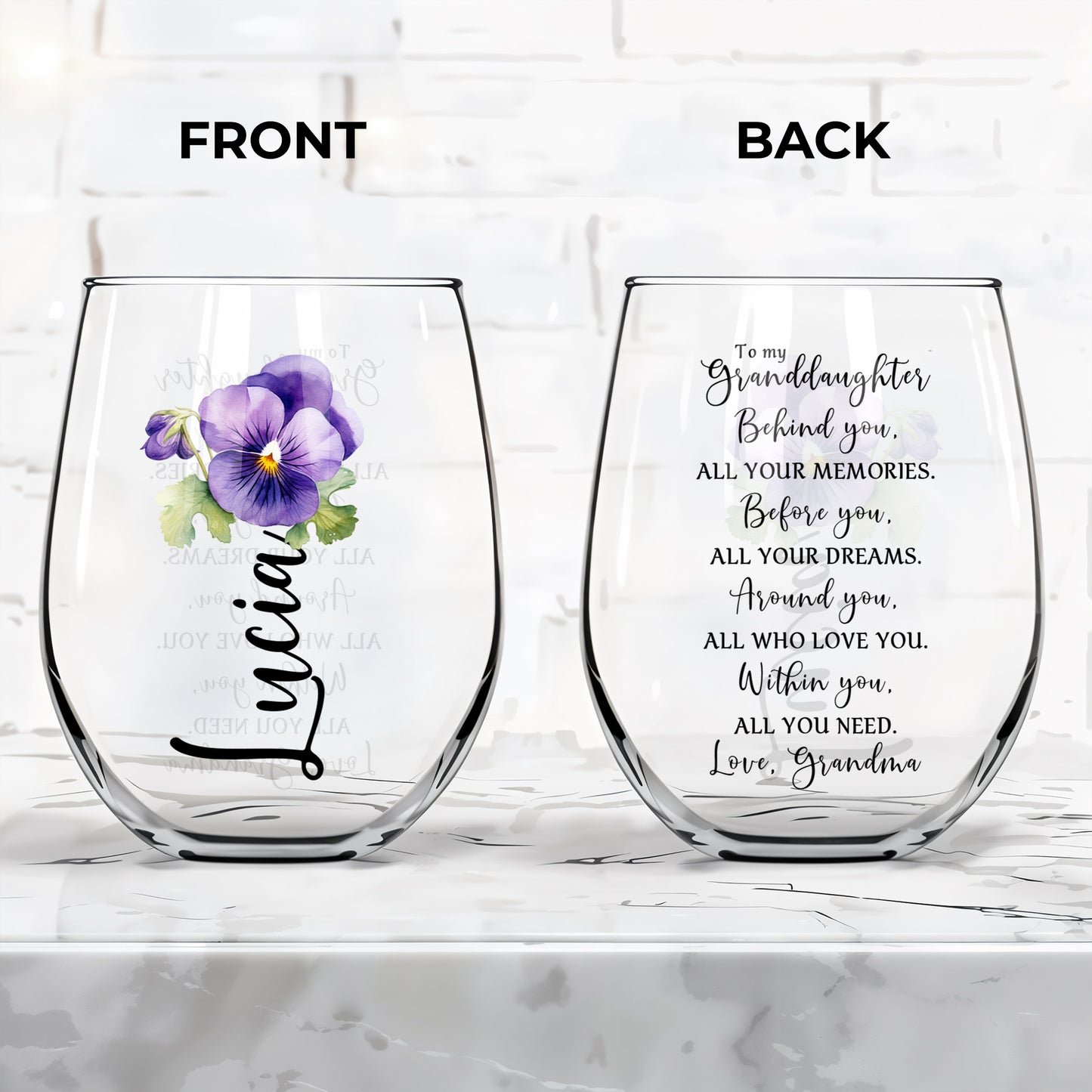 All Your Memories, All Your Dreams Personalized Wine Glass
