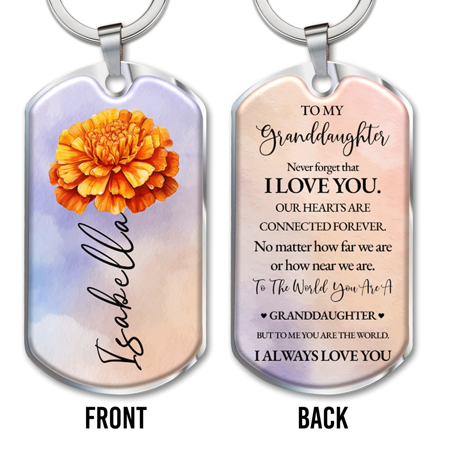 Connected Hearts Forever Love Message With Flower