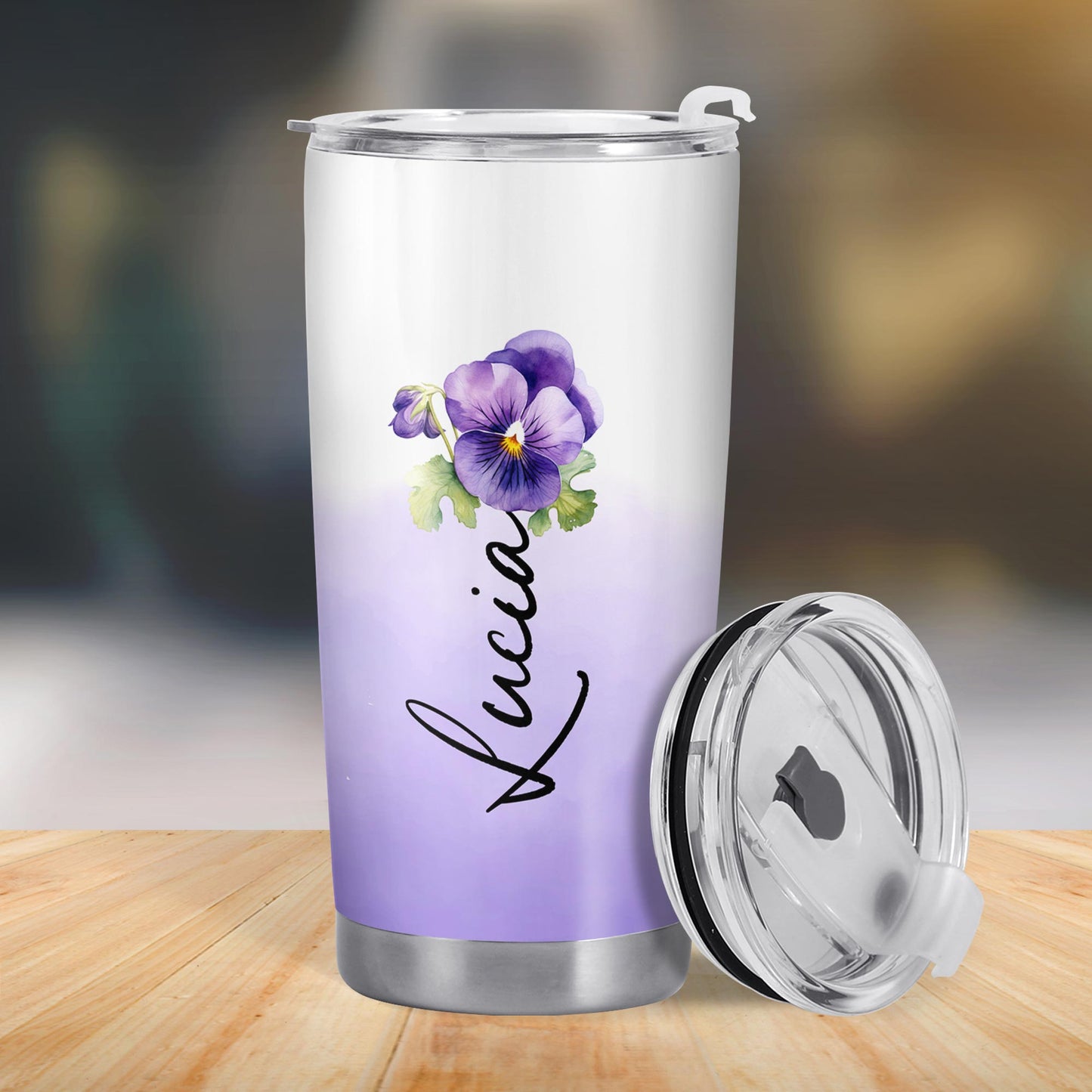Granddaughter You Are My World Floral Tumbler
