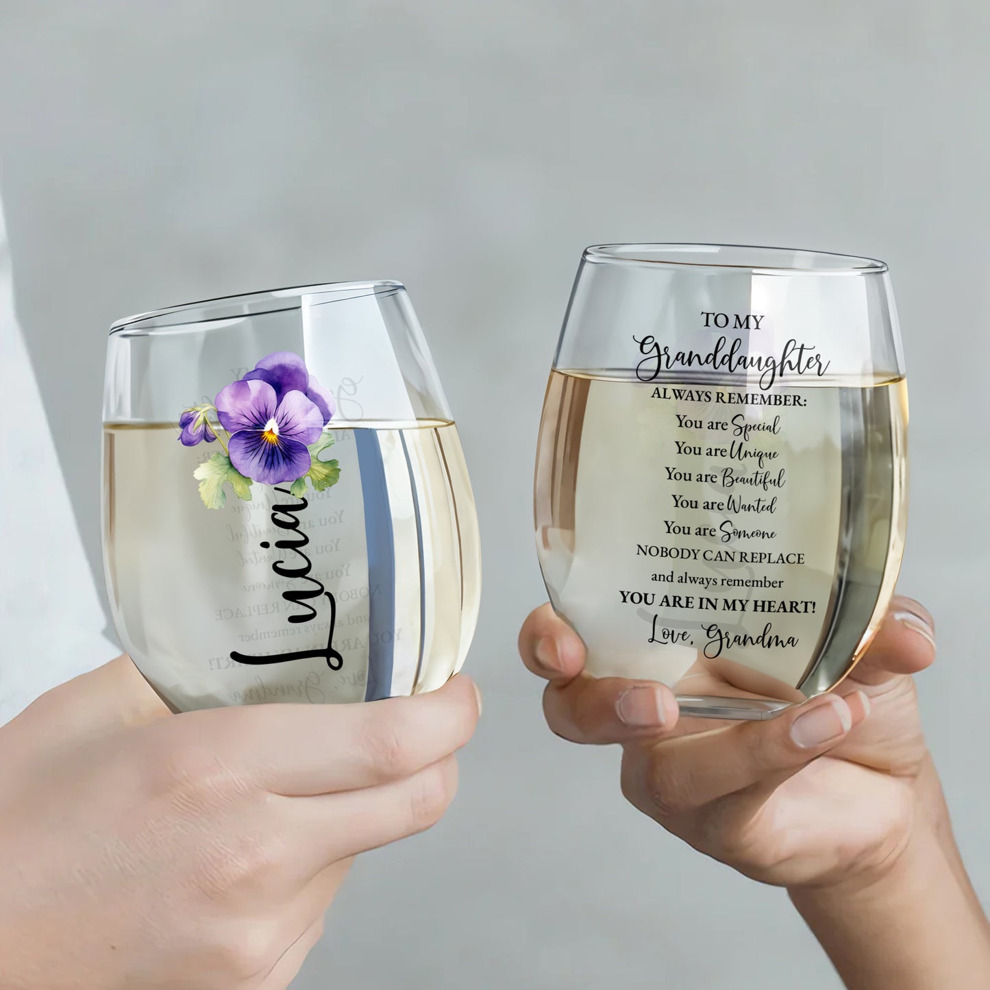 Special Beautiful Pansy Flower Design For Granddaughter