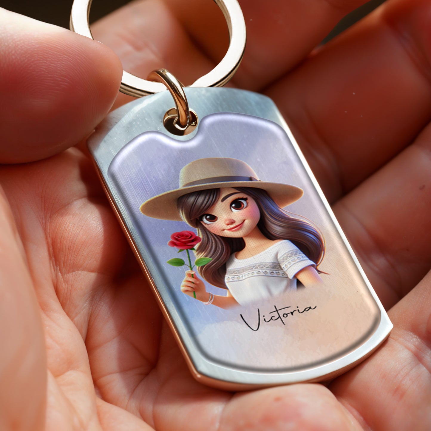 Braver Stronger Smarter Loved Inspirational Message With Girl And Rose