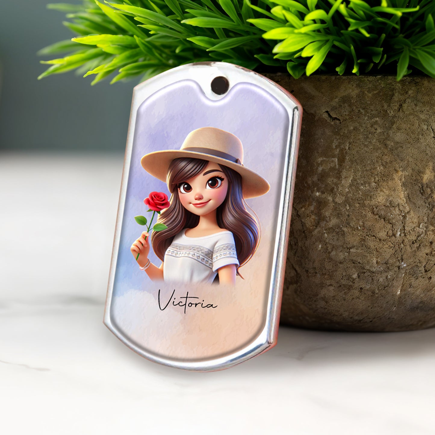 Braver Stronger Smarter Loved Inspirational Message With Girl And Rose