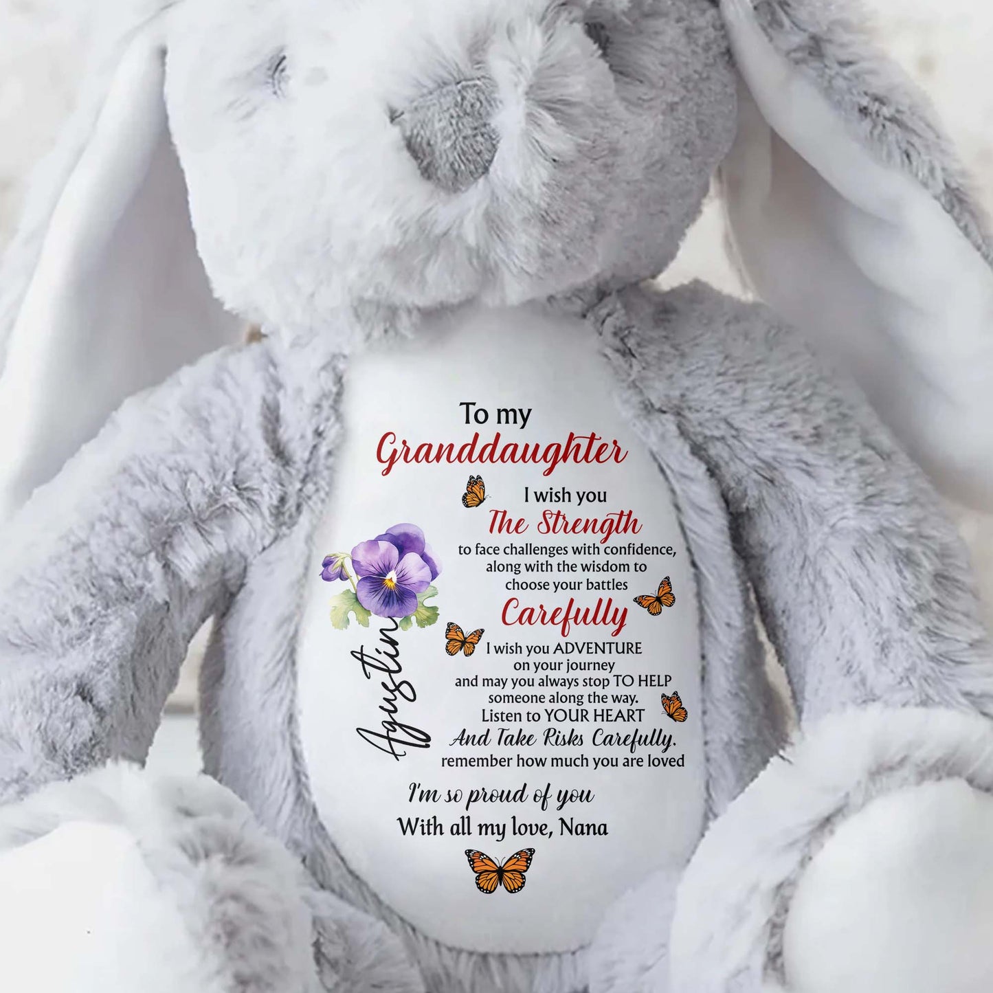 To My Granddaughter, I Wish You The Strength, Flowers and Butterflies