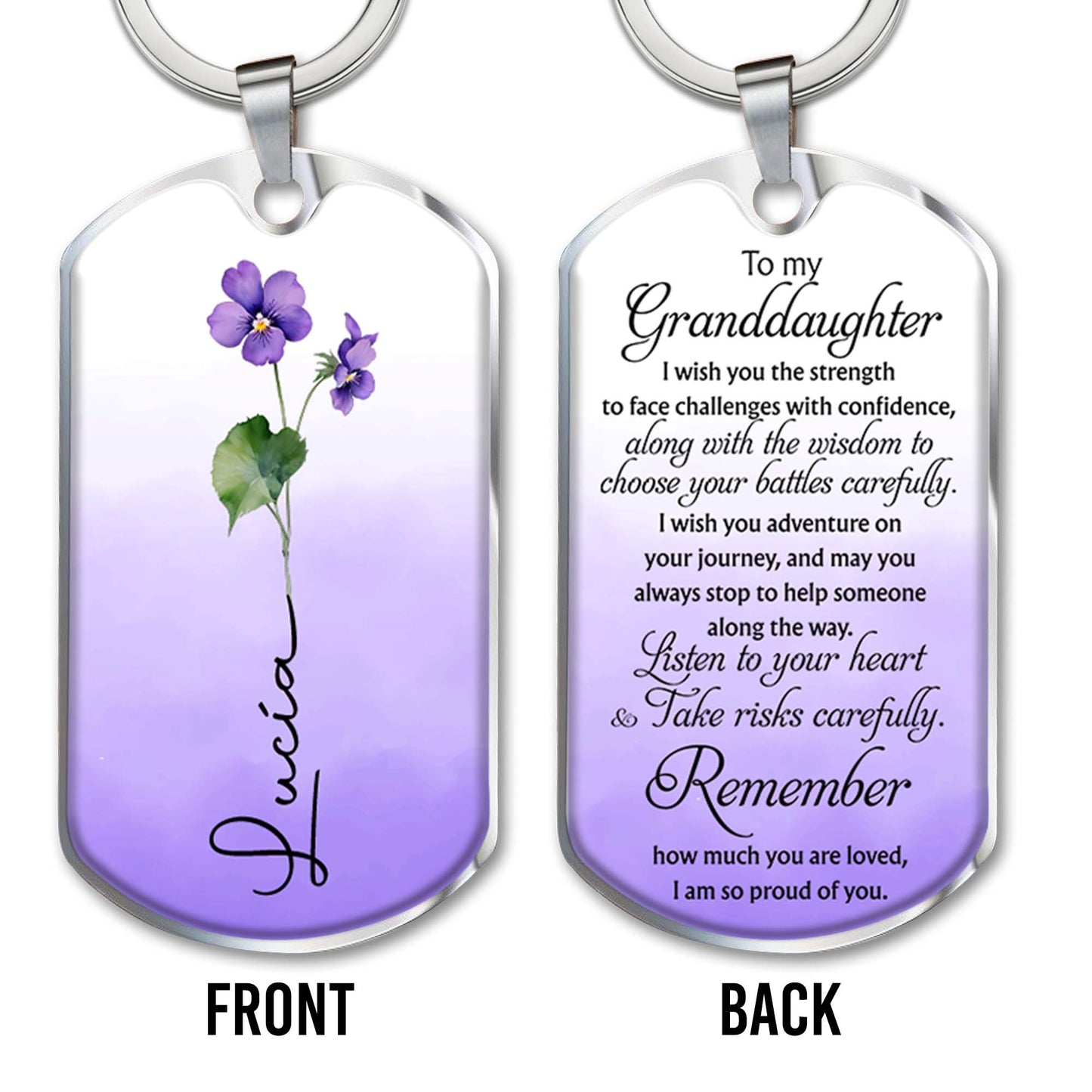 Inspirational Message To Granddaughter With Flowers