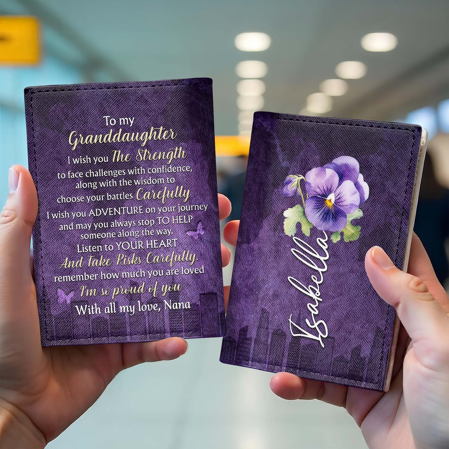 Personalized Violet Pansy Floral Design For A Unique Touch, Cityscape