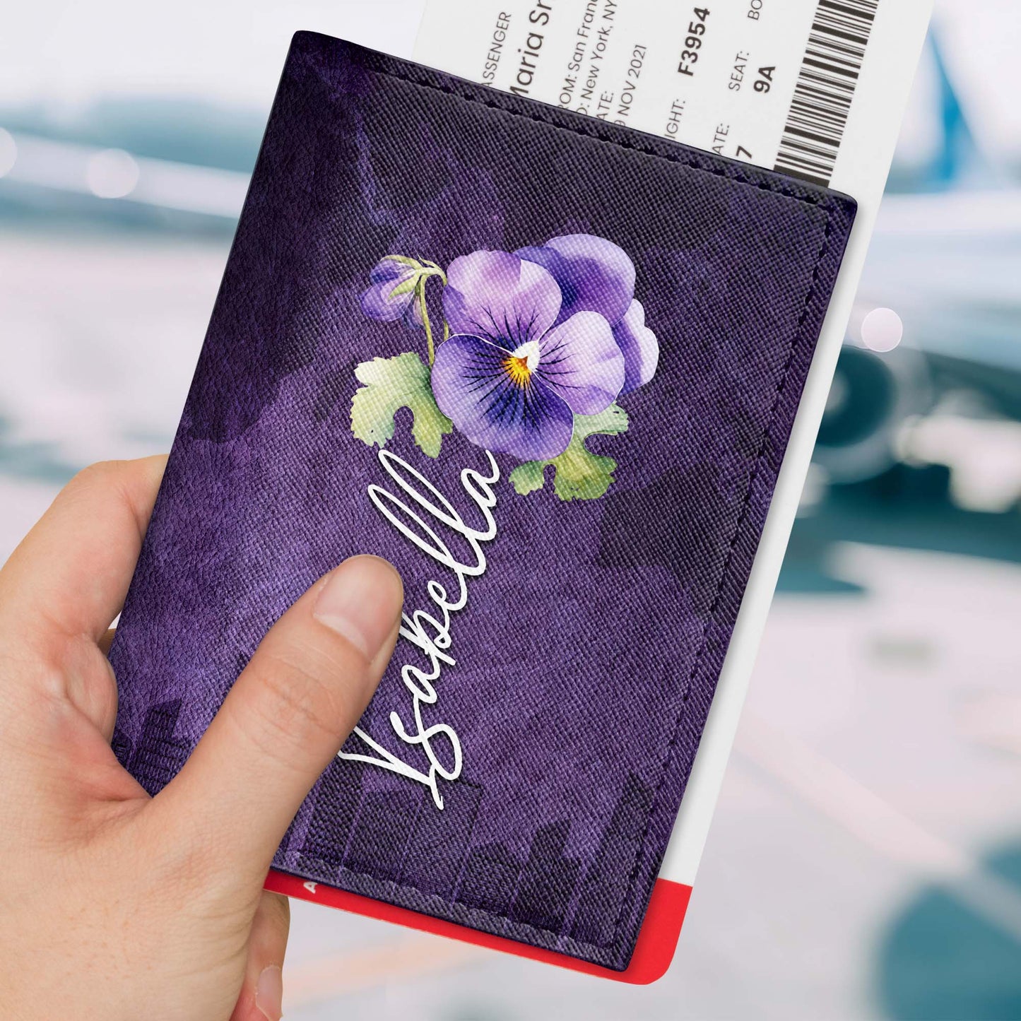 Personalized Violet Pansy Floral Design For A Unique Touch, Cityscape
