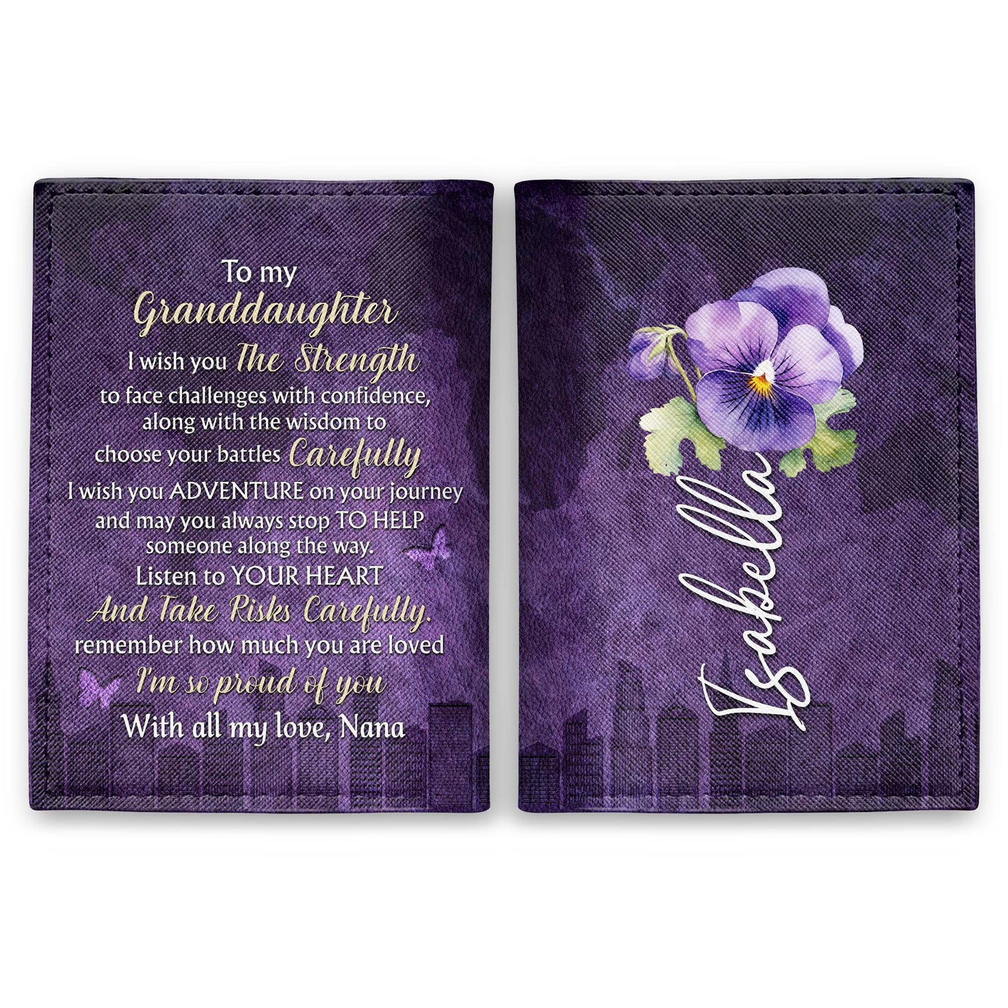 Personalized Violet Pansy Floral Design For A Unique Touch, Cityscape