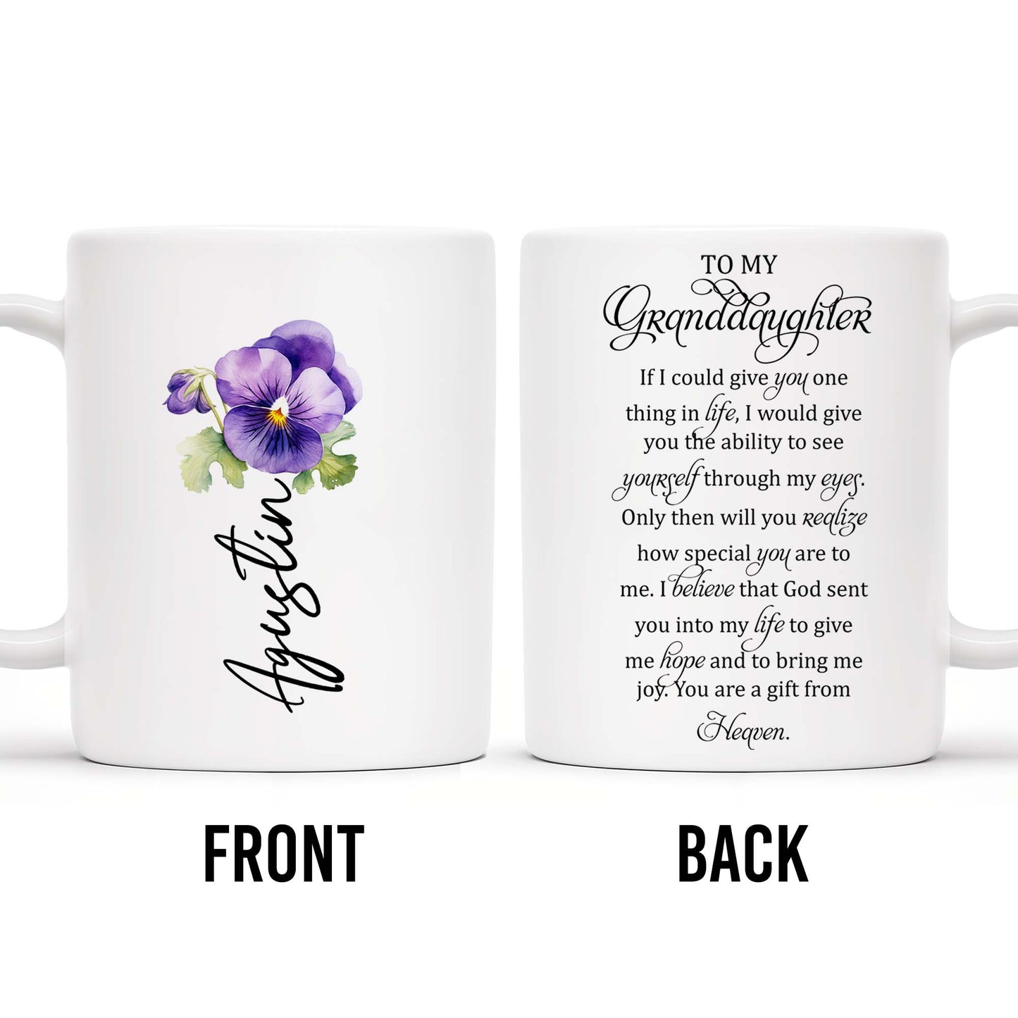 Granddaughter Gift From Heaven With Violet Design