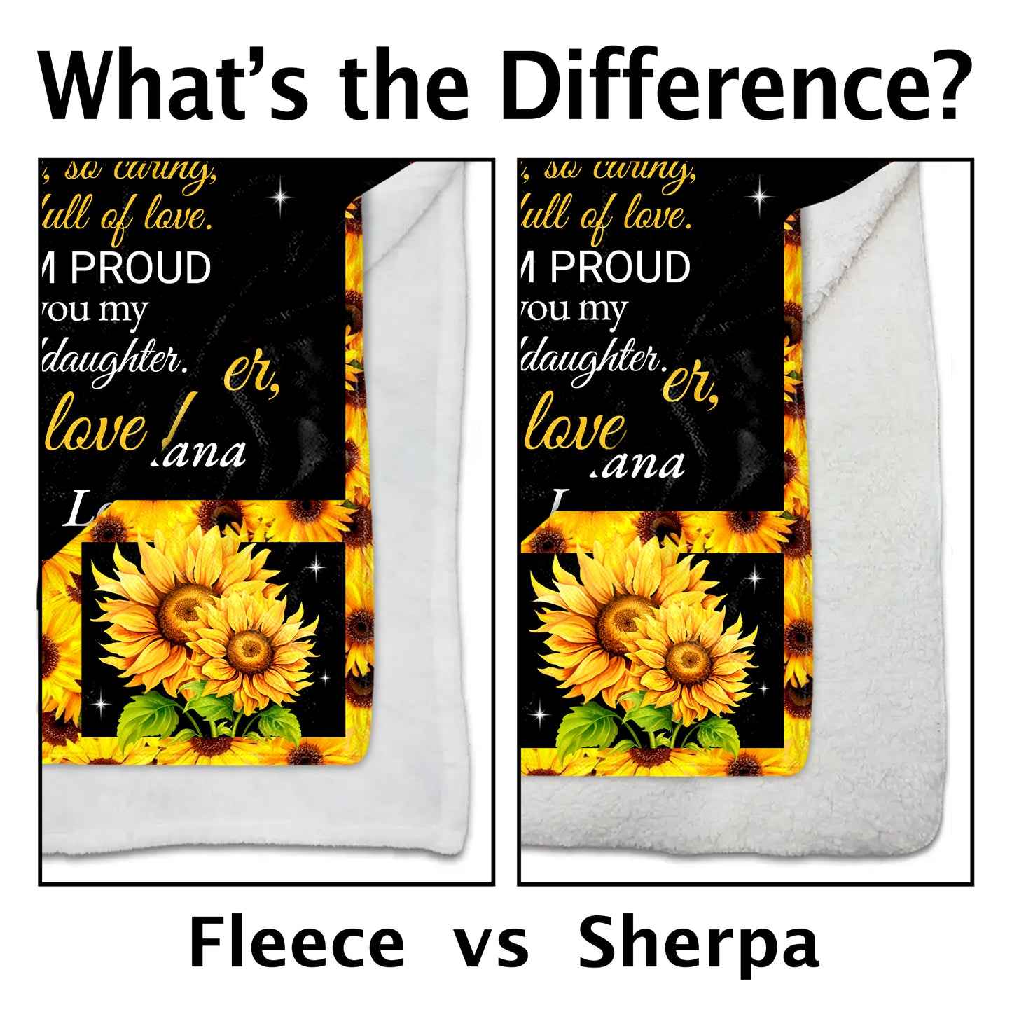 Dear Granddaughter Sunflower Love and Pride Blanket
