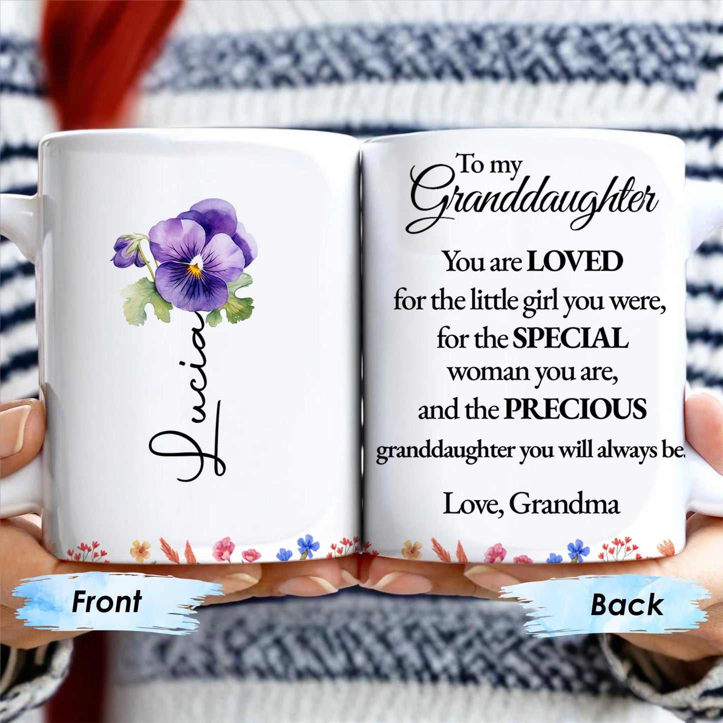 Special Love Message For Granddaughter With Beautiful Flowers