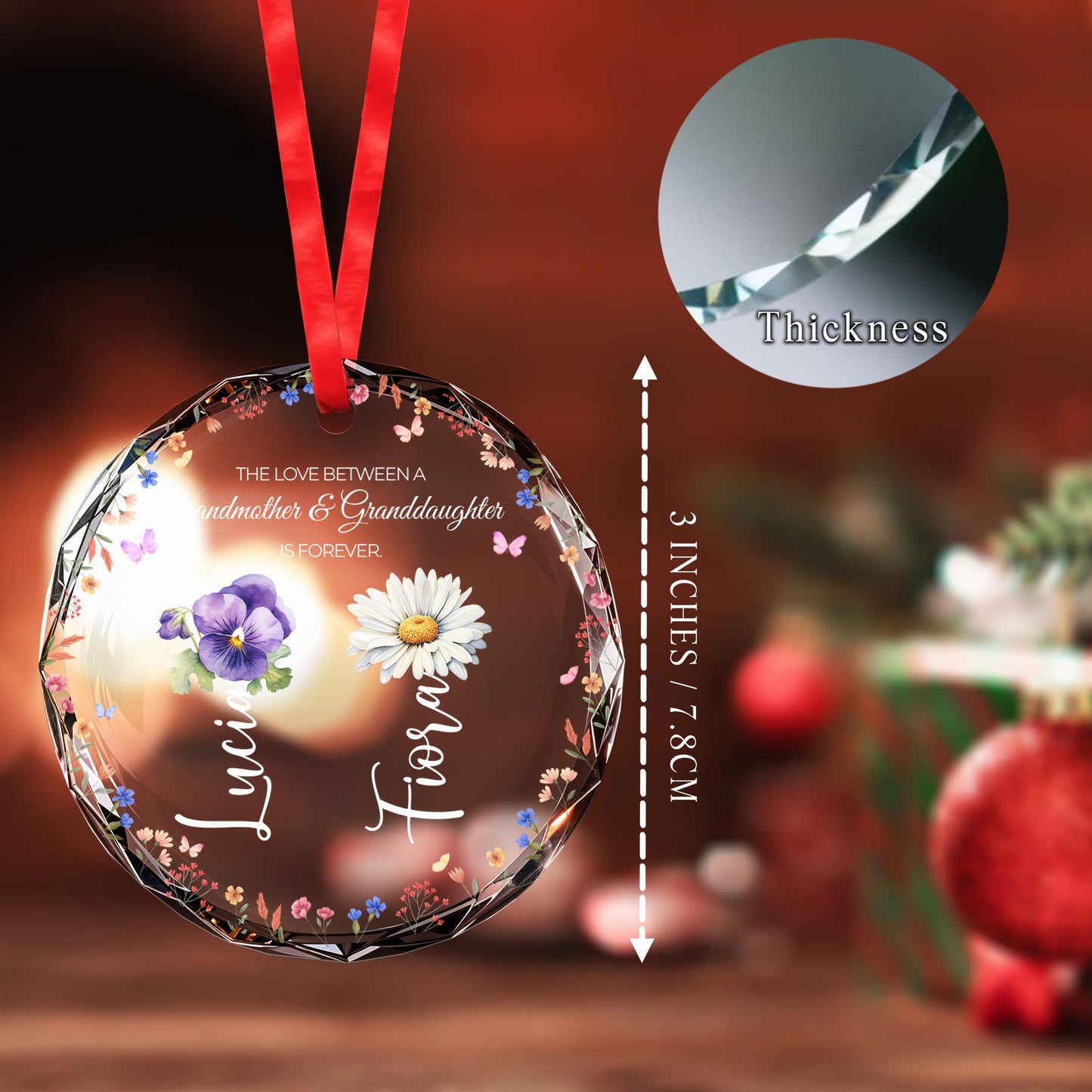 Grandmother and Granddaughter Love Forever Ornament