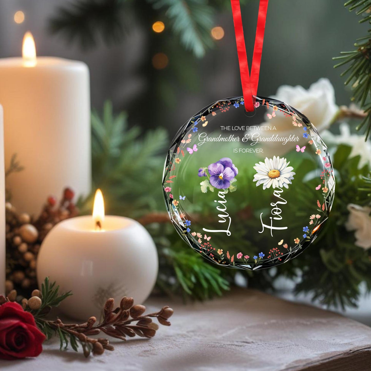 Grandmother and Granddaughter Love Forever Ornament