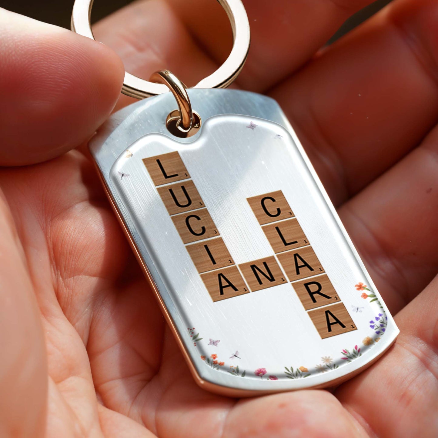 Granddaughter's Love And Blessings Keychain