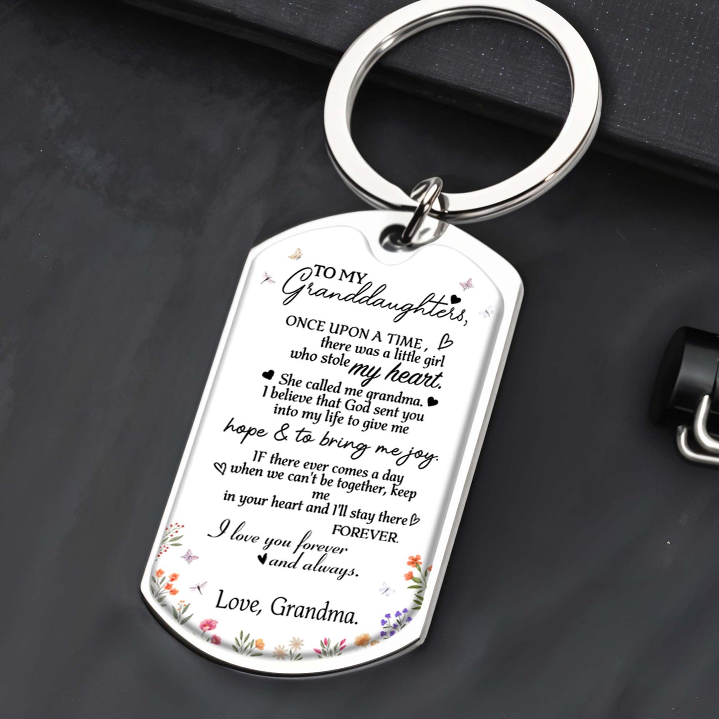 Granddaughter's Love And Blessings Keychain