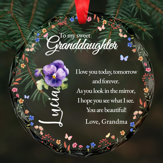 Endless Love And Beauty Personalized Glass Ornament
