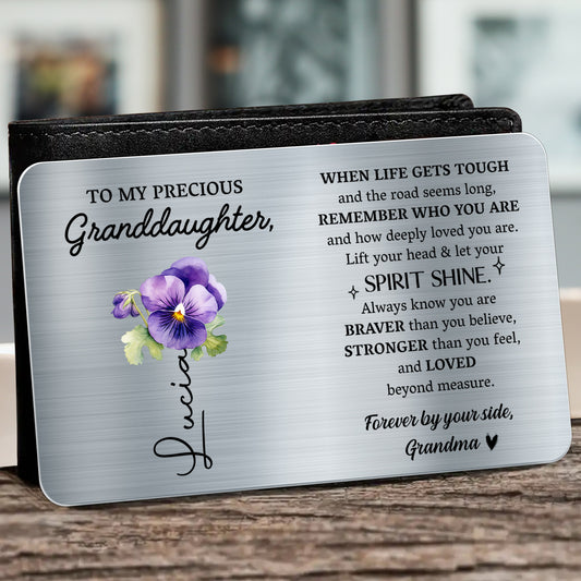 Heartfelt Message for Granddaughter with Violets