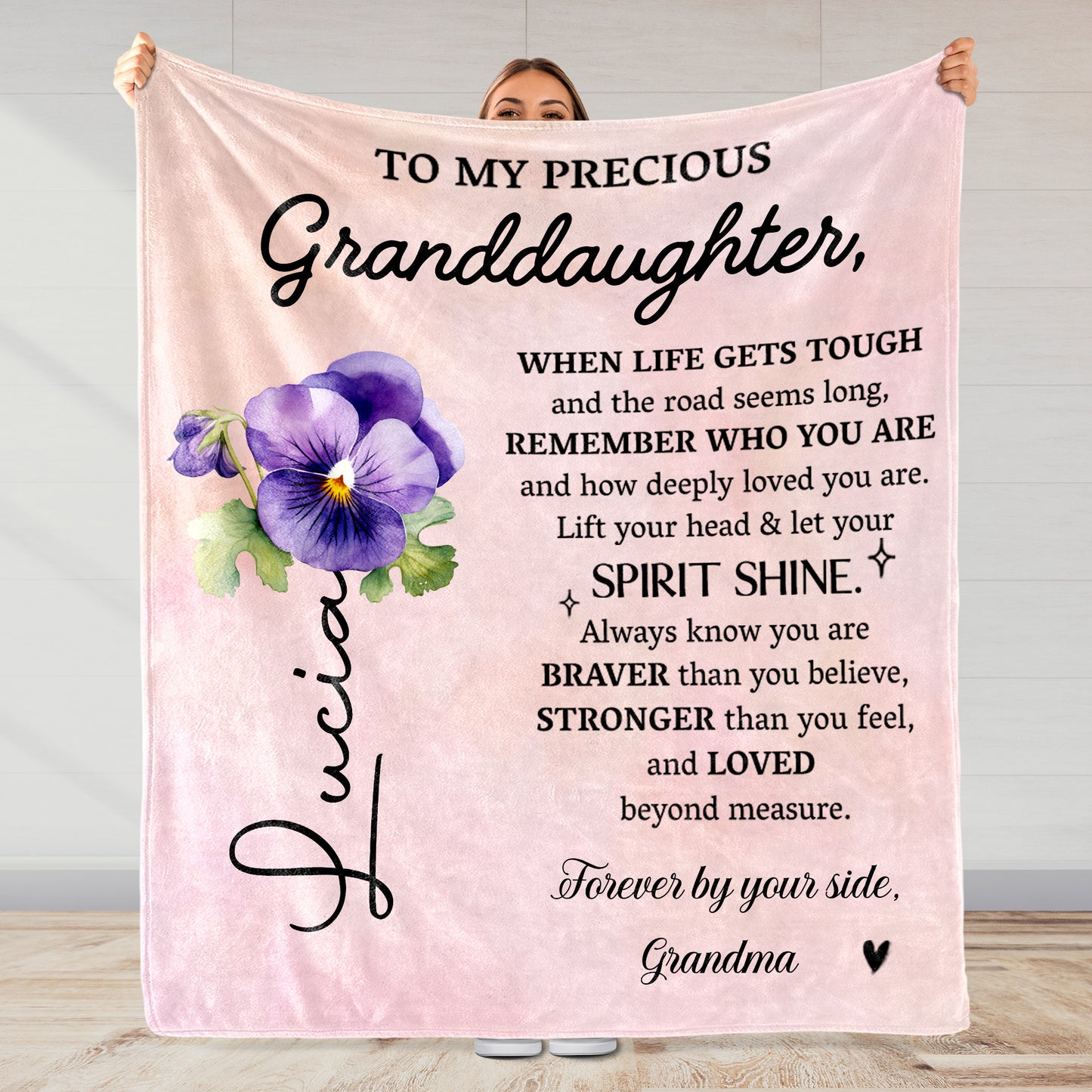 To My Precious Granddaughter, Flowers and Love