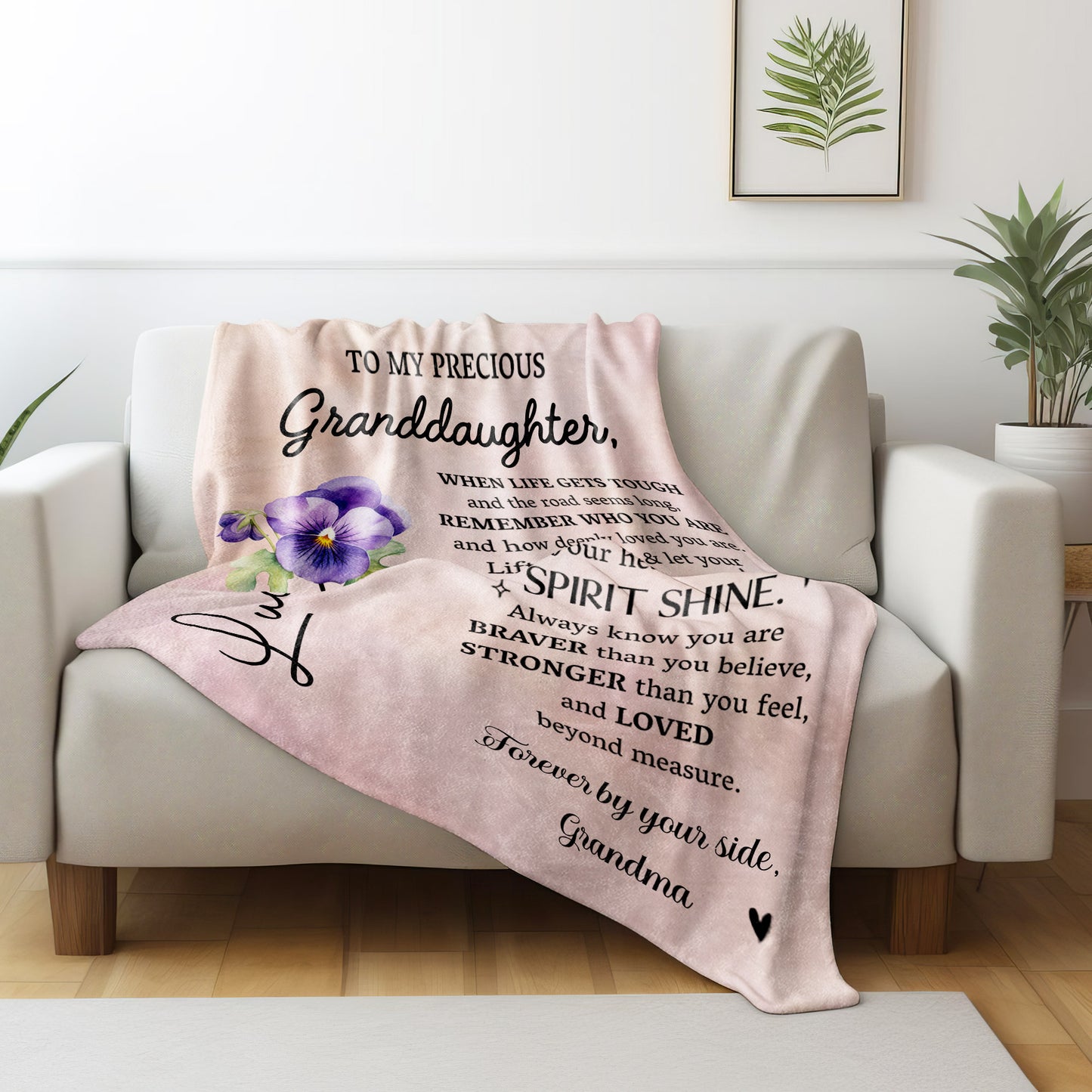 To My Precious Granddaughter, Flowers and Love