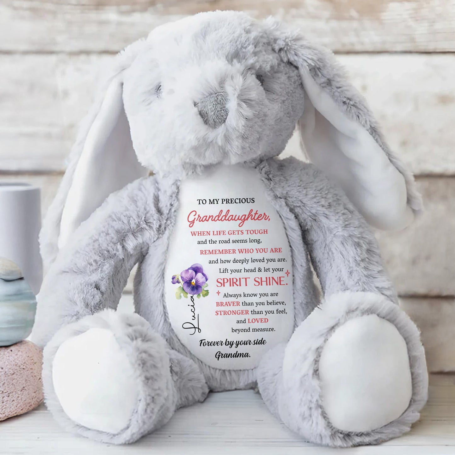 To My Precious Granddaughter, When Life Gets Tough And The Road Seems Long, Remember Who You Are, Bunny and Flowers