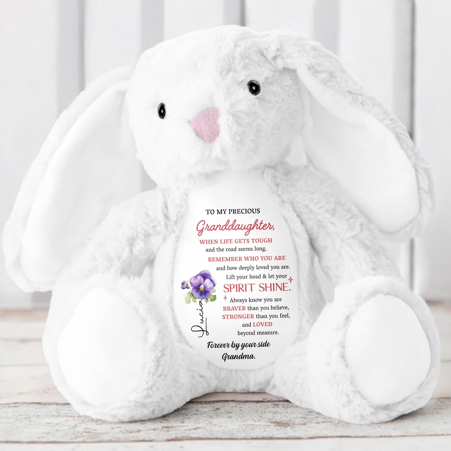 To My Precious Granddaughter, When Life Gets Tough And The Road Seems Long, Remember Who You Are, Bunny and Flowers