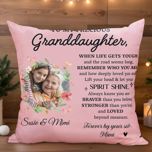 Lift Your Head Let Your Spirit Shine Pillow With Flowers And Butterflies