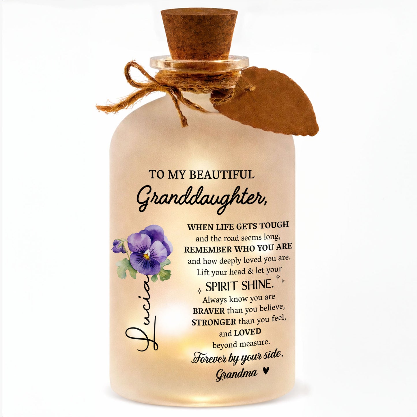 To My Beautiful Granddaughter Encouragement Message With Flowers