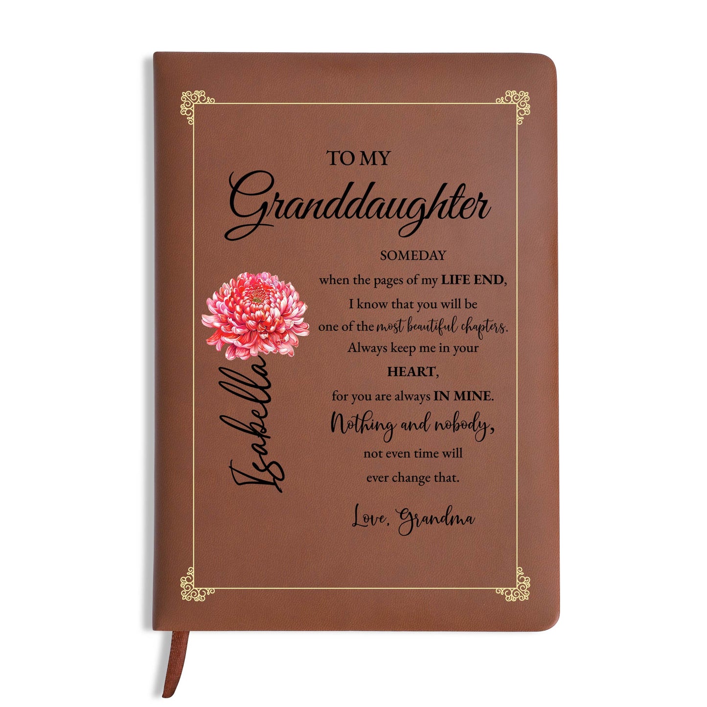 Beautiful Chapters With Granddaughter Featuring Flowers