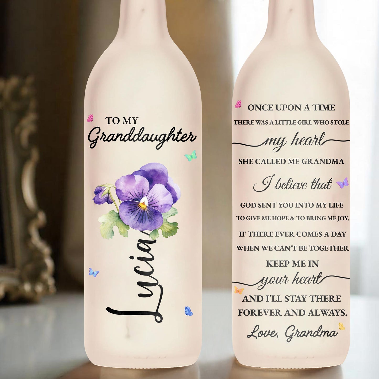 To My Granddaughter, Floral Message Of Love