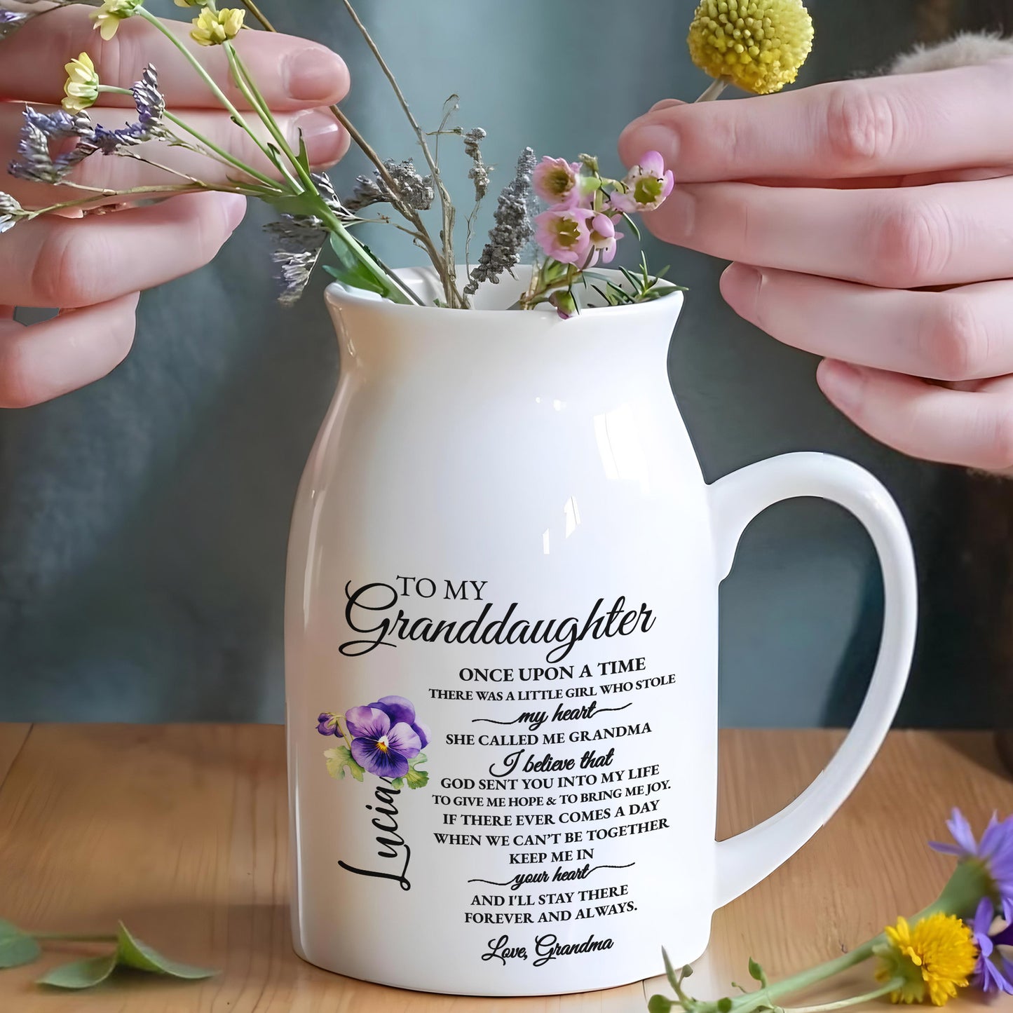 Granddaughter Heartwarming Message With Flowers