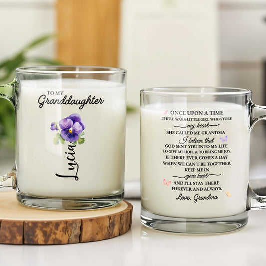 Love Message From Grandma To Granddaughter With Flowers And Butterflies