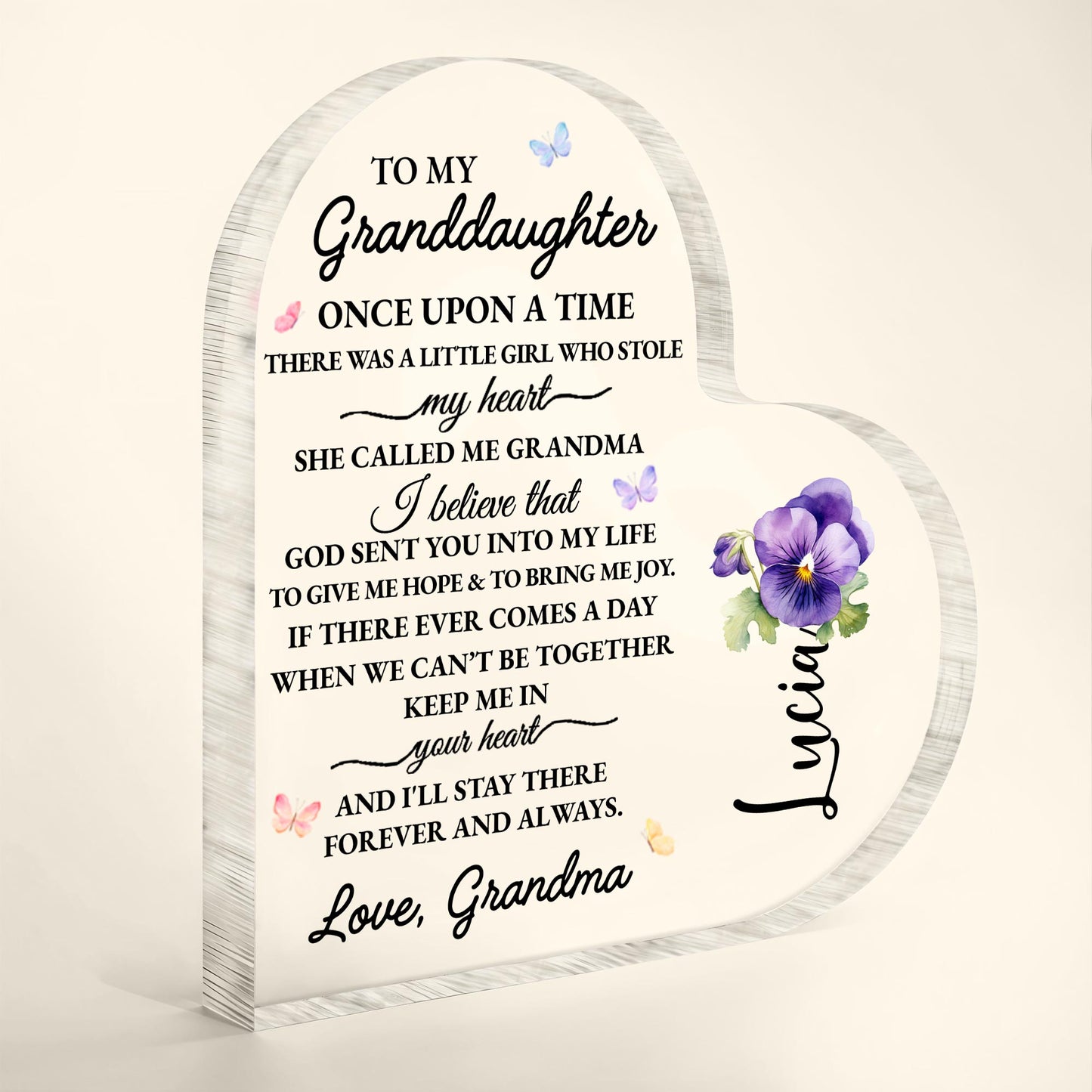 To My Granddaughter Little Girl Who Stole My Heart