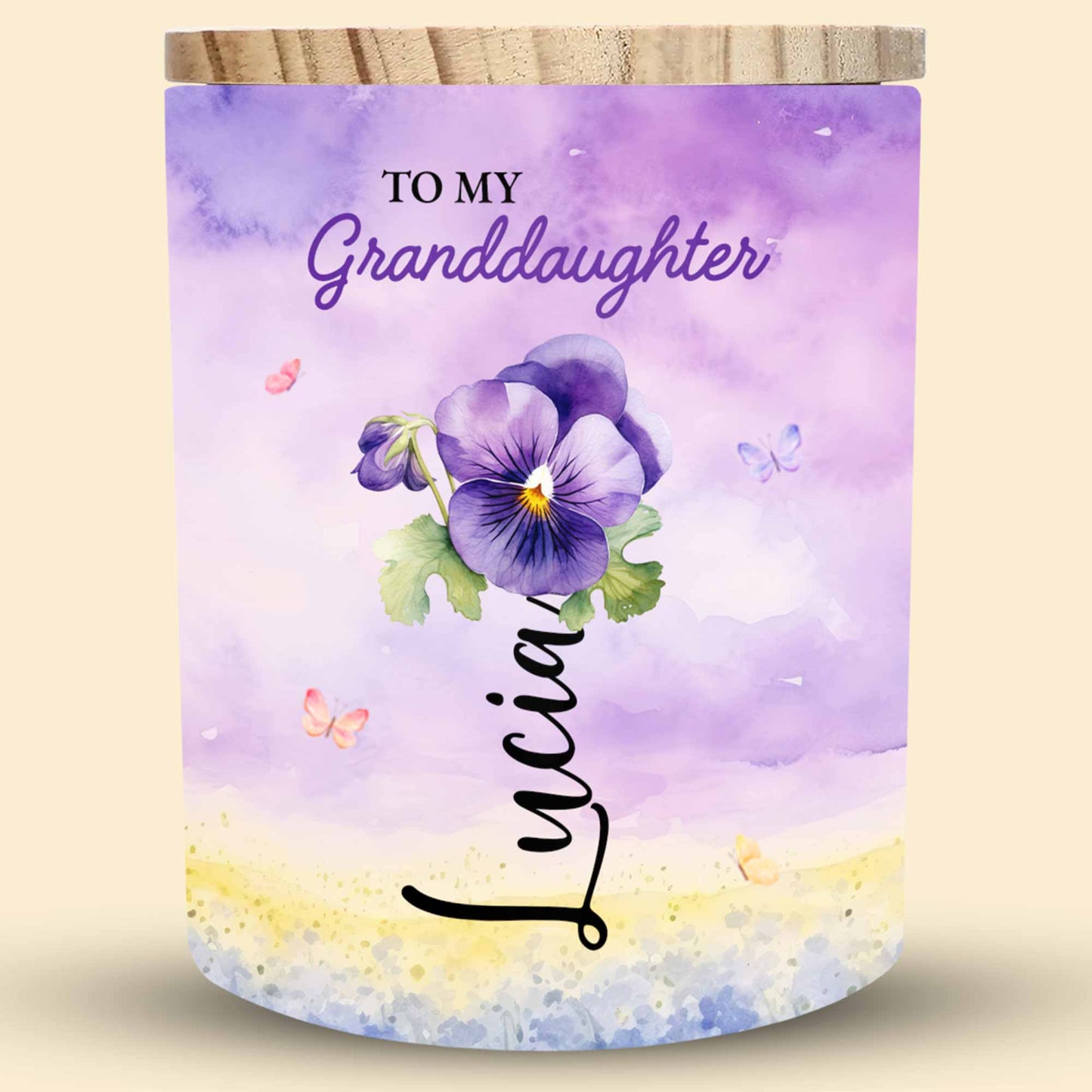 To My Granddaughter Butterfly And Floral Heartfelt Message