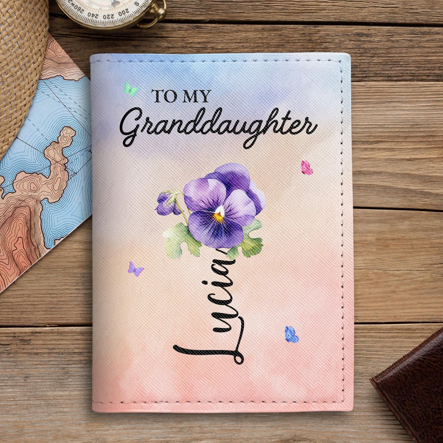 To My Granddaughter, Flowers And Butterflies