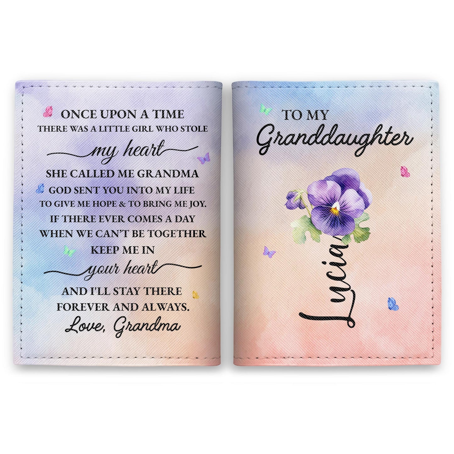 To My Granddaughter, Flowers And Butterflies