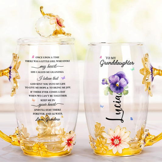 To My Granddaughter, Flowers, and Butterfly Design