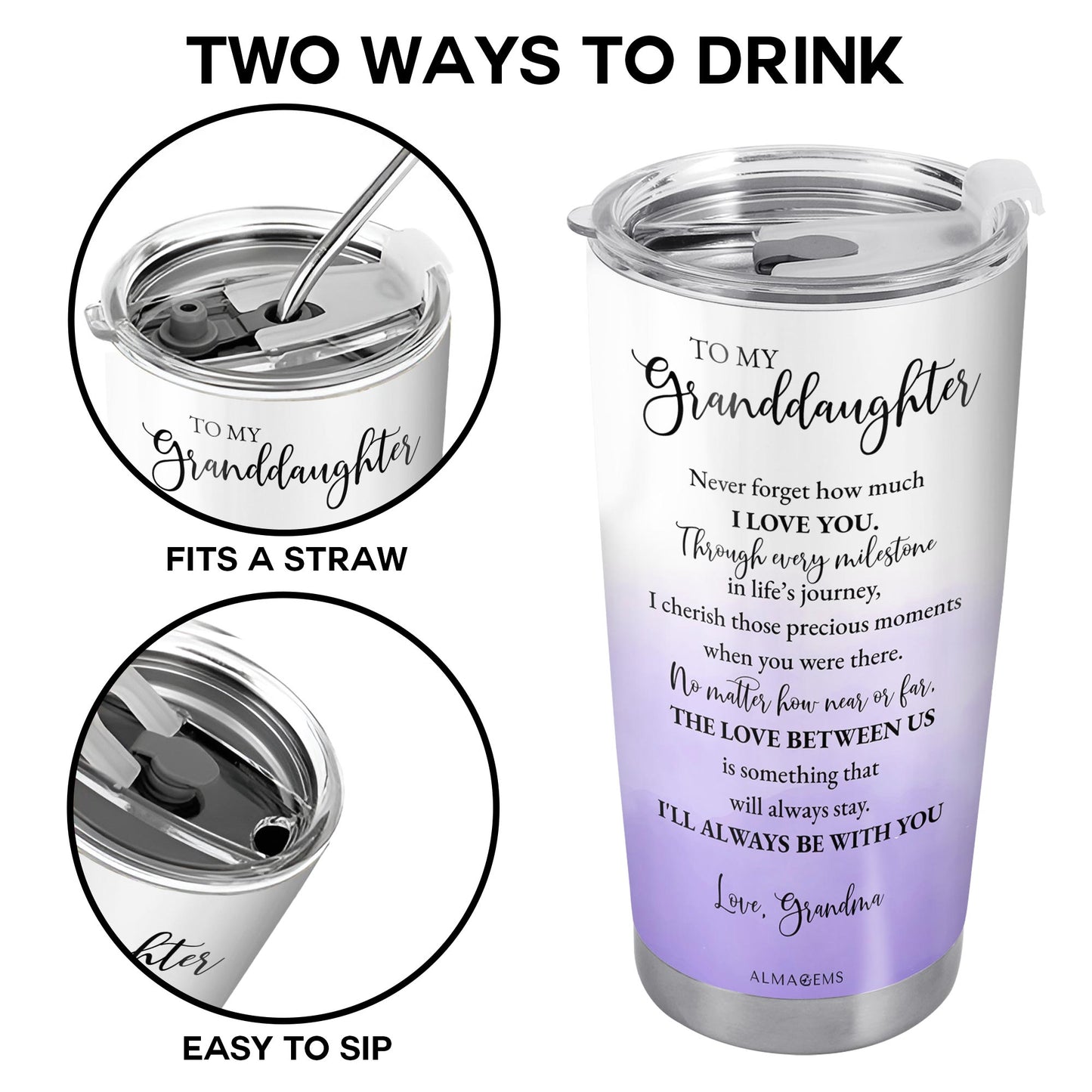 Gift of Life Granddaughter Love and Support Tumbler