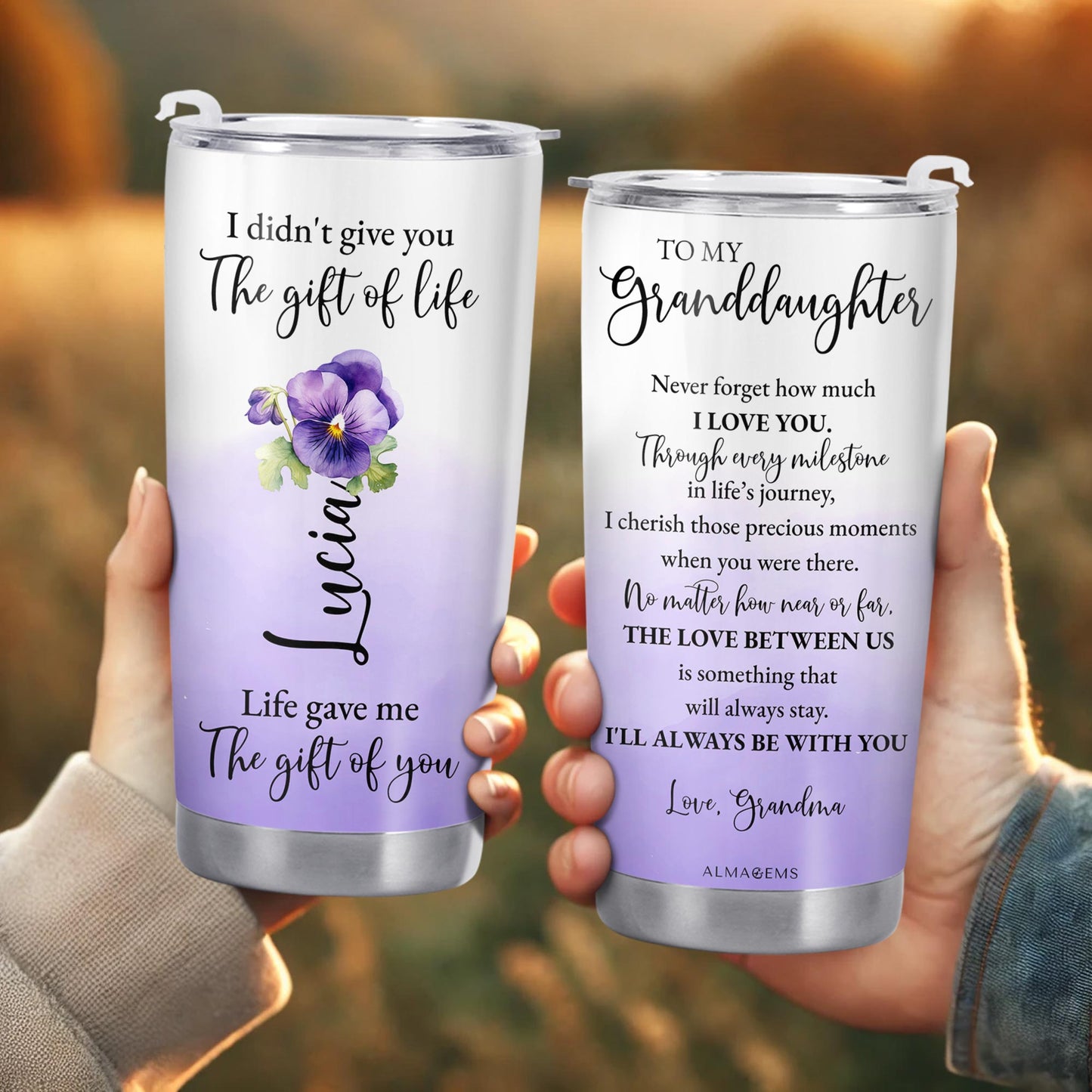 Gift of Life Granddaughter Love and Support Tumbler