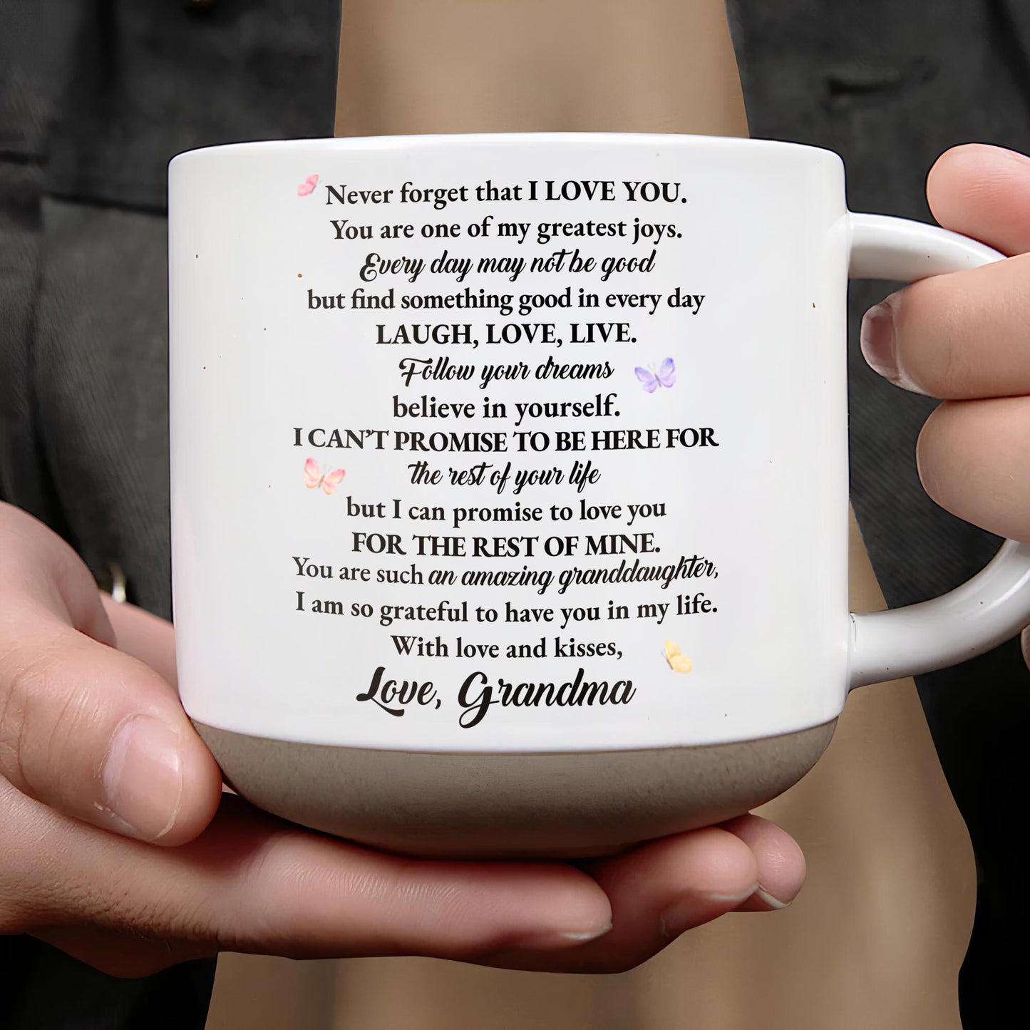 To My Granddaughter Love Joy Believe In Yourself Floral Design