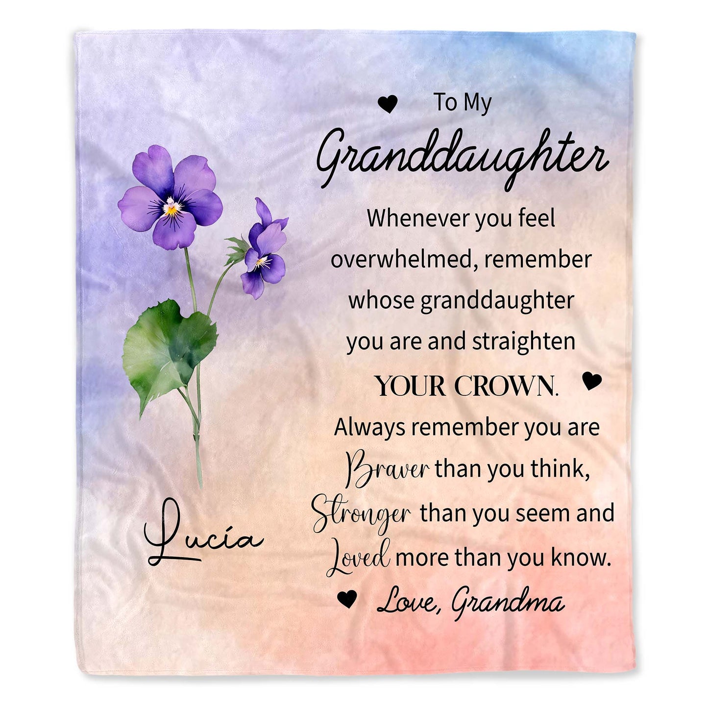 To My Granddaughter Always Remember You Are Loved