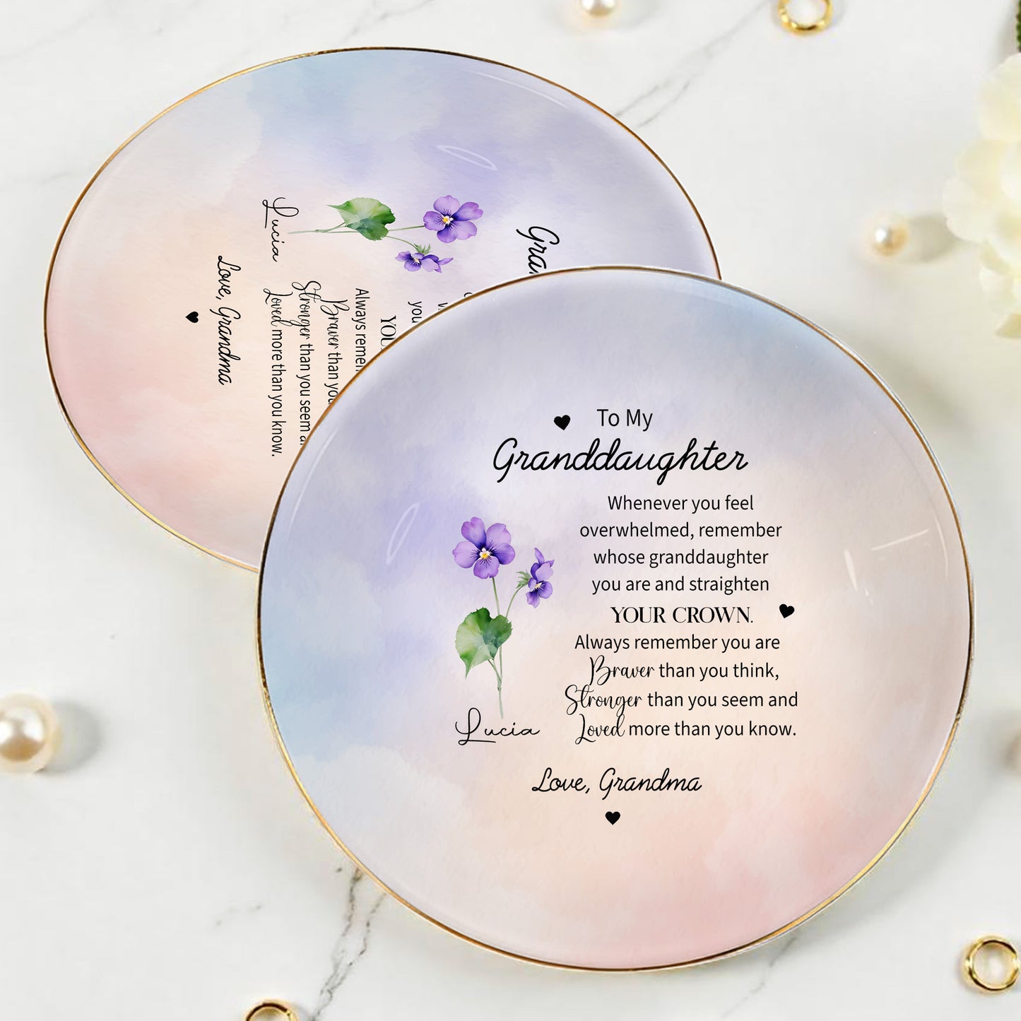 To My Granddaughter, Straighten Your Crown With Floral Design