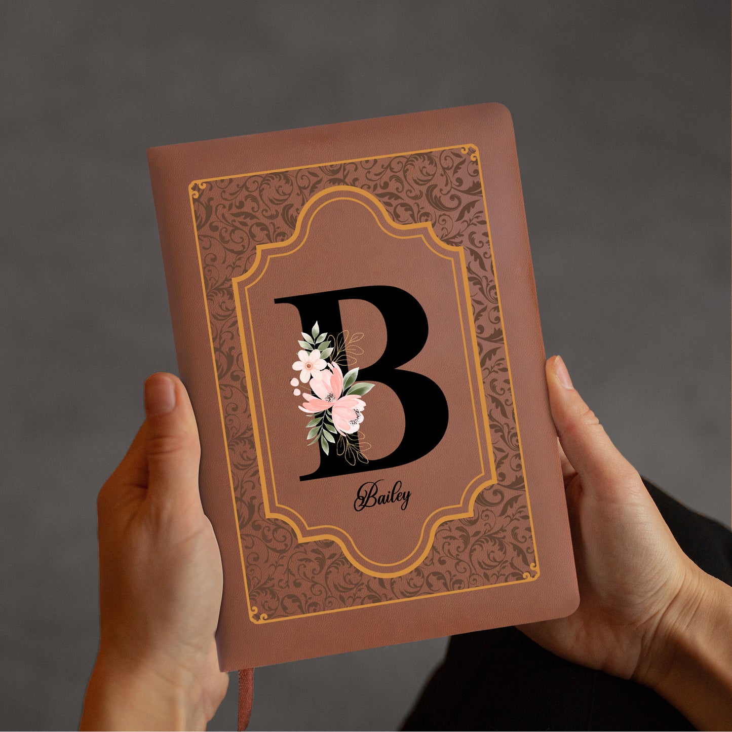 Believe In Your Dreams Floral Design Leather Journal