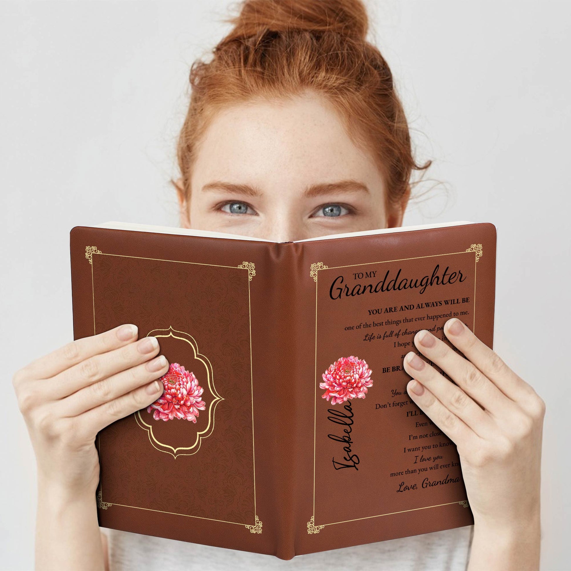 Floral Frame And Inspiring Life Quotes For Granddaughter