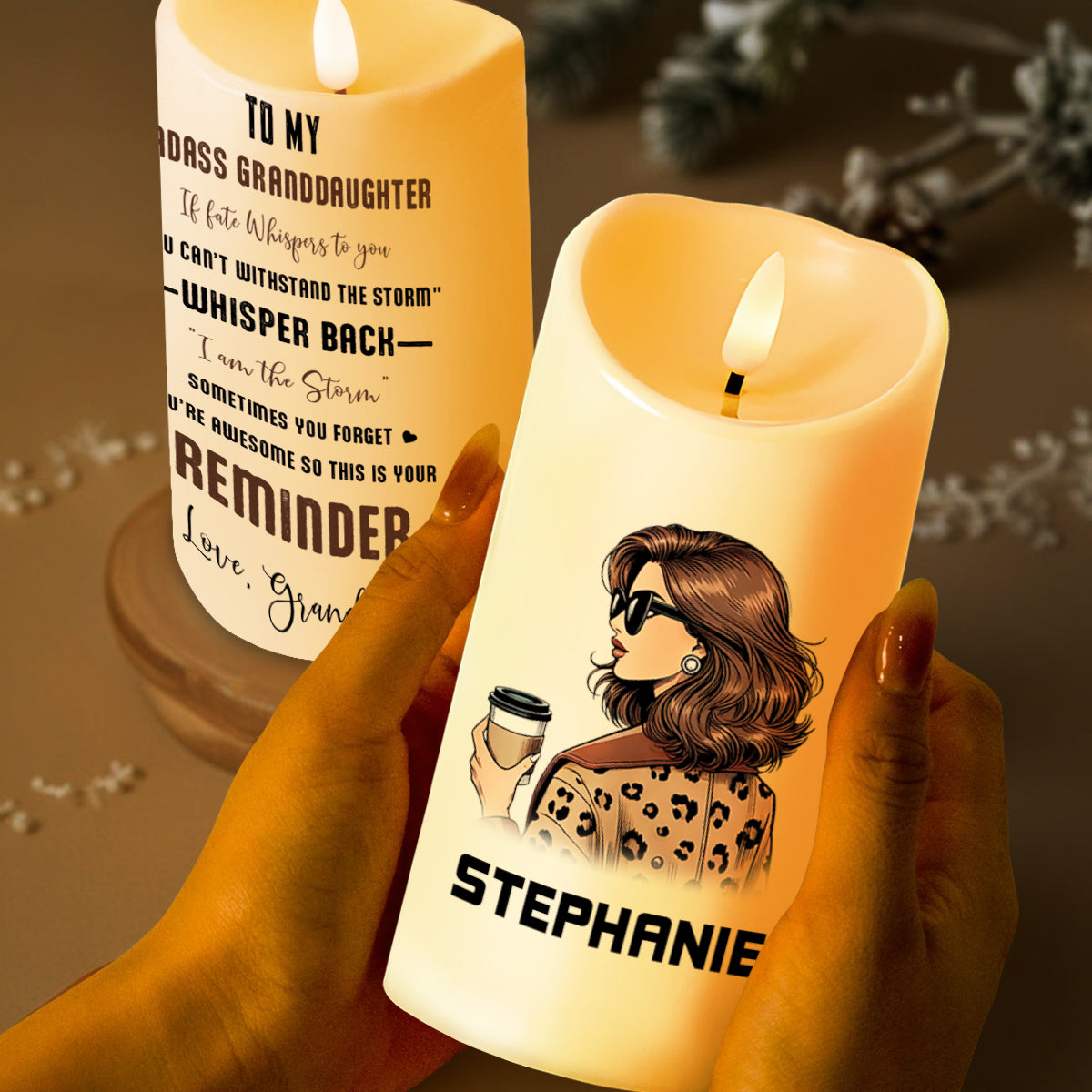 You Can't Withstand The Storm Whisper Reminder - Personalized Custom LED Candle - GDT153_LECA