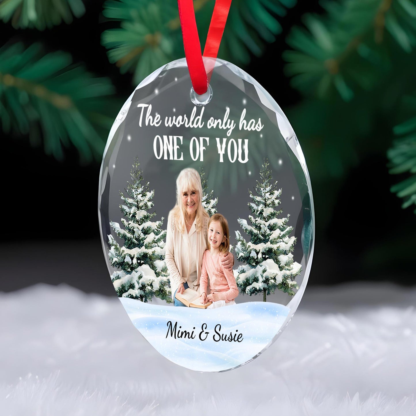 The World Only Has One Of You, Snow And Christmas Tree Design