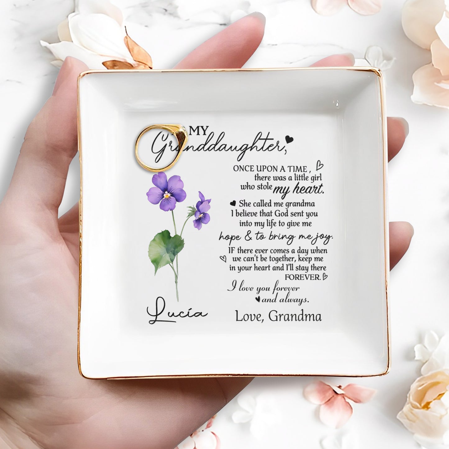 Granddaughter Stole My Heart Sentimental Quotes With Flowers