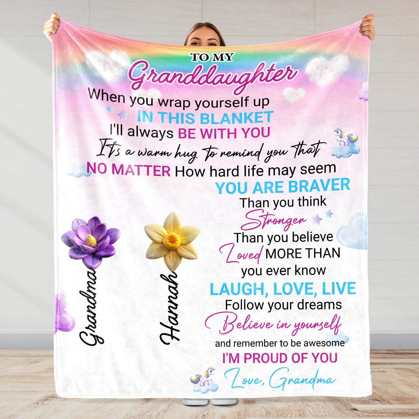 Wrap Up In Love With Rainbow And Flowers, A Gift From Grandma