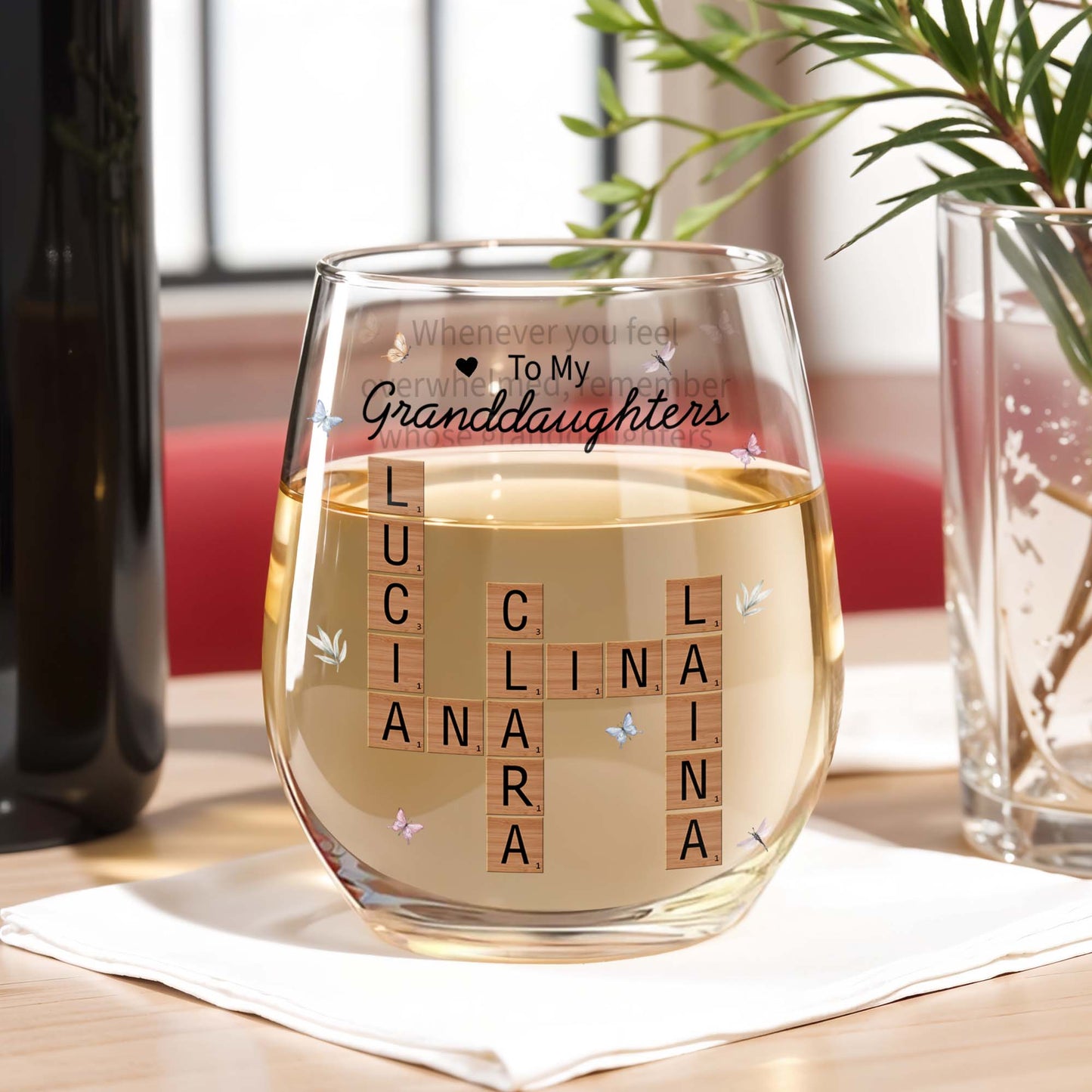 Straighten Your Crown Braver Stronger Loved Custom Wine Glass